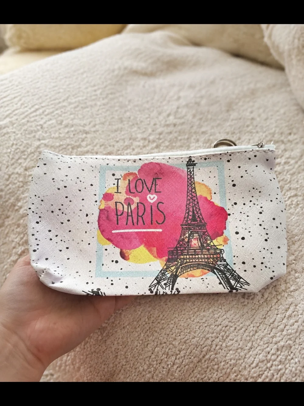 Pink Paris Eiffel Tower Cosmetic Pouch